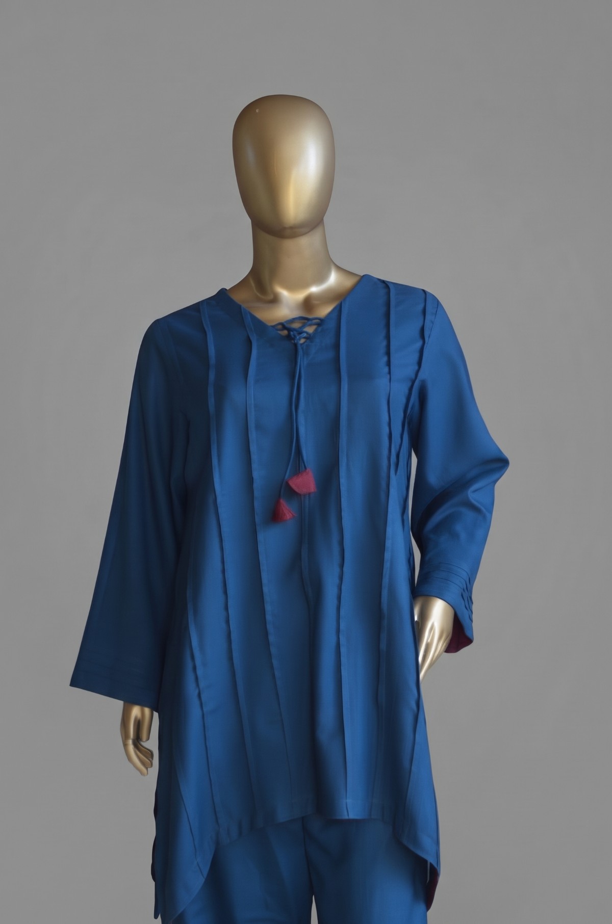 Royal Blue Pintuck Set (2 Piece)